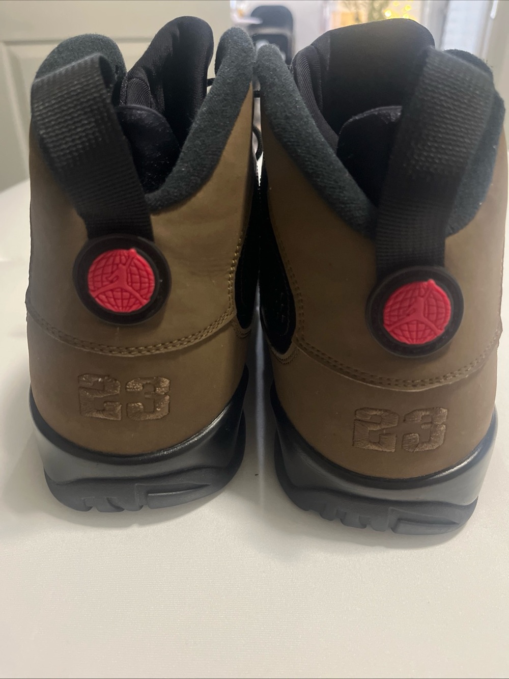 Air Jordan 9 Olive Black Sneakers, Size 14 No Insole (2012 Release) - Picture 4 of 9
